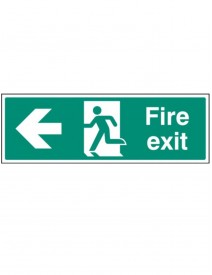 Fire Exit Left Rigid Plastic - 3 sizes